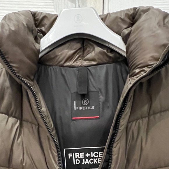 Bogner Fire+Ice Saelly Puffer Ski Jacket Women's Size US 12 Olive Green 600 Fill - Picture 5 of 12